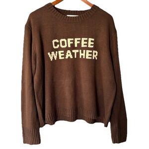 Panache Apparel Coffee Weather Sweater Women's Size XL Brown Cozy Comfy